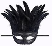 L'VOW Gothic Feather Masquerade Mas