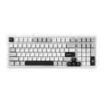 EPOMAKER x Aula F99 Wireless Mechanical Keyboard, Hot Swappable Gasket Custom Gaming Keyboard with Five-Layer Padding, Bluetooth/2.4GHz/USB-C, 8000mAh Battery (White Grey, Reaper Switch)