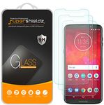 (3 Pack) Supershieldz for Motorola Moto Z3 and Moto Z3 Play Tempered Glass Screen Protector, 0.33mm, Anti Scratch, Bubble Free