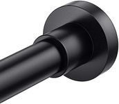 BRIOFOX Shower Curtain Rod Adjustable 47-61 Inch, Spring Tension Shower Rod No Drilling Non Slip, Matte Black