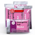 5-Pack Emergency Foil Blanket - Large Silver Thermal Sheet for Outdoor Camping, Hiking, Survival Heated Blanket Ideal for Car First Aid Kit & Hiking Essentials