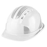 Hard Hat, High Density Vented Safety Helmet, Worker Construction Site Protective Reflective Stripe Safety Helmet(4#)