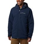 Columbia Men's Gate Racer Softshell Jacket, Water repellent, Fleece-Lined, Collegiate Navy, XX-Large