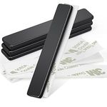 Wukong 60×10×3mm Extra Strong Magnets Black, 4 Pack Adhesive Magnets Strips, Flat Magnets for Kitchens, Offices and Warehouses