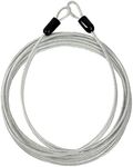 Lumintrail 3mm (1/8 Inch) Braided Steel Coated Security Cable Luggage Lock Safety Cable Wire Double Loop (7ft)