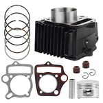 FLYPIG 52.4mm Big Bore Engine Cylinder Piston Ring Gaskets Rebuild Kit for 125cc 110cc 90cc 4 Stroke Chinese TaoTao SSR Roketa Kazuma Sunl Coolster ATV Pit Quad Dirt Bike Go Kart