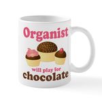 CafePress Funny Chocolate Organist Mug 11 oz (325 ml) Ceramic Coffee Mug