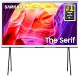 SAMSUNG 43-Inch Class QLED 4K The Serif LS01D Series Quantum HDR Smart TV with 360 L-Shape Design, Anti-Reflection Matte Display, Detachable Easel Stand, Alexa Built-in (QN43LS01D, 2024 Model)