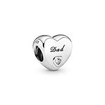 Pandora Moments Women's Sterling Silver Dad's Love Cubic Zirconia Bracelet Charm, No Box