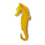 Foodie Puppies Dog Squeaky Latex Rubber Toy - (Yellow Sea Horse) | for Small to Medium Dogs | Cotton Filled, Durable, Soft, Animal Design, Chew Safe Play Toy | Reduce Separation Anxiety (Size: 35cm)