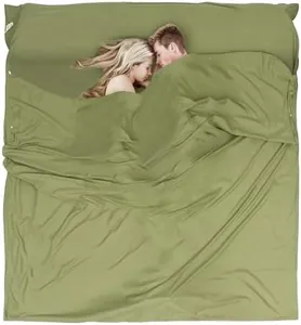 JAICOM Sleeping Bag Liner - Travel Sheet & Adult Sleep Sack, Lightweight Double Travel Sheet Camping Sheets for Backpacking, Hotels & Hostels, Outdoor