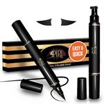 Original Eyeliner Stamp by LA PURE (2 Pens) - 2 double-sided pens winged liquid eyeliner stamp & pencil Vamp style wing smudgeproof waterproof long-lasting No Dripping (10mm Original)