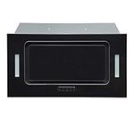 SIA UCG52BL 52cm Black Glass Built In Under Canopy Kitchen Cupboard Cooker Hood Extractor Fan