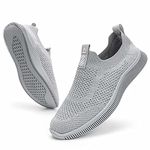 MrToNo Mens Slip On Trainers Breathable Mesh Gym Sports Running Shoes Lightweight Sneakers Walking Shoes Casual Athletic Tennis Shoes-HUIQIAN40