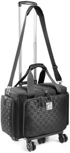 BatlFrist Rolling Sewing Machine Bag with Universal wheels,Sewing Machine Carrying Case with YKK zipers, Compatible most Standard Brother, Singer, Bernina, Sewing Machines (black)