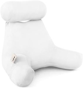 ZOEMO Bed Rest Reading Pillow, Big Bedrest Pillows with Arm Rests and Neck Roll Pillow, Armrest Pillows for Reading Watching TV in Bed Floor or Sofa