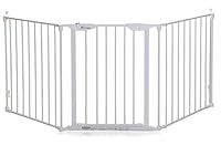 Dreambaby Newport 3-Panel Adapta Child Safety Gate - Fits Opening from 85.5-200cm wide. 74cm Tall - Swings Open from both Direction - White - Model F2022BB