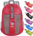 Bago Lightweight Small Hiking Backpack for Women Men Kids- 25L Travel Day Pack - Foldable Waterproof Hiking Daypack Backpack Ultralight for Outdoor and Sports - Packable Backpack (Red)