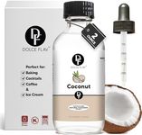 Dolce Flav Natural Coconut Extract - 2 Ounce Water-Soluble Multipurpose Flavoring Ideal for Baked Goods, Beverages, Coffee, Desserts & Ice Cream - Perfect Kitchen Gift for Holidays