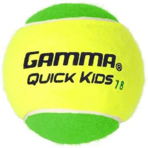 GAMMA Quick Kids 78 Training Tennis Balls for Kids & Beginners, Low-Compression Core Reduces Speed & Bounce, Great for Tennis Practice, USTA & ITF Approved for 10 & Under Tournaments, Bag of 12