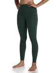 Colorfulkoala Women's High Waisted Tummy Control Workout Leggings Full Length Ultra Soft Yoga Pants 28" (XL, Forest Green)