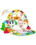 HIUME Baby Gym Jungle Musical Play Mats for Floor, Kick and Play Piano Gym Activity Center with Music, Lights, and Sounds Toys for Infants and Toddlers Aged 0 to 6 12Months Old (Blue)