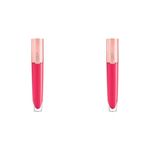 L'Oréal Paris Lip Gloss, Plumping and Hydrating, with Hyaluronic Acid and Collagen Complex, Glow Paradise Balm-In-Gloss, 408 I Accentuate (Pack of 2)