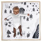 Wee Gallery Explore Play Mat for Babies - Reversible Floor Mat for Tummy Time Made with Sustainable Materials - Padded Activity Mat for Infant Playtime - (40 Inches)