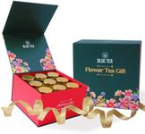 BLUE TEA - Assortment Flower Tea Gift - 9 Flavors Flower Based (5x9 = 45 Plant Based Tea Bags) | BLACK DEALS FRIDAY | Herbal Tea - Caffeine Free - Non-Bitter - Gluten Free - Vegan | Variety Pack | Gift Box