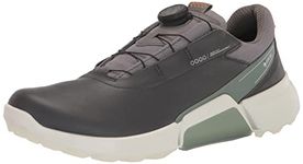 ECCO Men's Biom Hybrid 4 Boa Gore-tex Waterproof Golf Shoe, Magnet/Frosty Green, 10-10.5