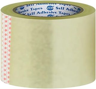 VCR Self Adhesive Transparent Cello Tape - 35 Meters in Length - 96mm / 4" Width - 1 Roll Per Pack - BOPP Industrial Packaging Tape for E-Commerce Box Packing, Office and Home use