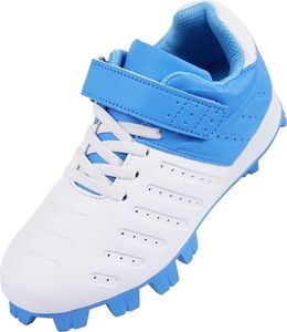 Sooneeya Unisex-Child Girls Low Top Molded Baseball Cleats Boys Outdoor Softball Cleats Blue Size 4.5 M US Big Kid