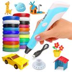 Zest 4 Toyz 3D Printing Pen for Kids LCD Display with 3 PLA Filaments +10 PLA Filaments Extra 5 Metre Each USB Charging 3D Drawing Pen Arts & Craft Kit for Boys & Girls (Multicolor)