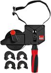 Bessey Tools VAS-23 2K Variable Angle Strap Clamp with 4 Clips,Black with red Handle