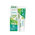 AloeDent Probiotic Toothpaste, Fluoride Free, Balance Mouth Microbiome, Natural Oral Probiotic with Aloe Vera, Fresh Breath, Alcohol Free, SLS Free, Vegan, 75ml