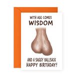 Funny Greeting Cards For Men - Husband Birthday Card - Hilarious Boyfriend Birthday Card - Friends Birthday Card Male - Comes With Fun Stickers - By Central 23