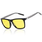 DUCO Anti-glare Polarized Night Vision Driving Glasses for Headlight 3029 (BLACK)