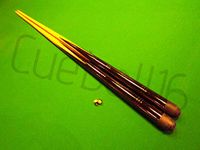 2 x 42 POOL CUES IDEAL FOR KIDS & SMALL SPACES & 8 Spare Tips - Gift