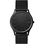 Skagen Watch for Men Jorn, Three Hand Movement, 41 mm Midnight Stainless Steel Case with a Stainless Steel Mesh Strap, SKW6422