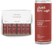 Just Enough Wines Pinot Noir Alcohol Removed | Non-Alcoholic Red Wine, 6 Pack Cans | Central Coast California, Low Calorie, Gluten-Free, Vegan, Sustainably Made