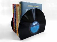 Bookends made from Vinyl Records