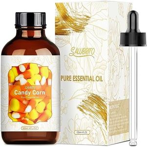 SALUBRITO Candy Corn Essential Oil, 120ml, Pure & Natural Aromatherapy Oils, Fragrance Oil for Diffuser, Great for Skin, Headache, Relaxation, Sleep, Candle & Soap Making, Strong Scented