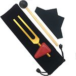 528 Hz Tuning Fork - Body Weighted Tuning Forks - Frequency Healing Devices DNA Repair - Sound Healing Chaka Tuning Fork - Meditative Instrument (Gold)