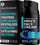 Men's Face Cream: Retinol Anti Aging Face Moisturizer for Men with Collagen, Hyaluronic Acid - Day & Night Anti Wrinkle Mens Skin Care - Vitamins E & A, Avocado Oil Facial Moisturizer for Man - 1.7 Oz