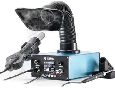 SainSmart Solder Fume Extractor Smoke Absorber with LED Light, Soldering Iron, 3-in-1 Soldering Iron Hot Air Rework Station, Digital LED Display, Auto Sleep and Cooling Mode, °C/°F Conversion
