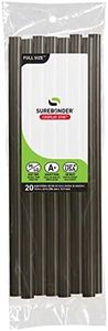 Surebonder Cosplay High-Temperature Hot Glue Sticks for Foam, Fabric, Leather, Wood, Metal, and Non-Porous Materials - Full Size 10" - 20 Pack (Black)