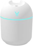 YUHAOTIN Portable Mini Spray Mist Humidifier,Car Humidifiers With Colorful Night Light,Portable Small Room Humidifier,USB Desktop Air Humidifier For Office Bedroom,220ml Capacity 2 Mist Modes (white)