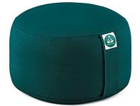 Present Mind Extra High Round Yoga Cushion (Height 20 cm) High Yoga Cushions/Meditation Cushions - Made in the EU - Washable Cover - 100% Natural Floor Cushion - Yoga Gifts
