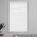 SHEERVIEW Cordless Aluminum Blind, Custom Size Glossy Pearl White 1" Slat Horizontal Mini Blinds Light Filtering Inside Outside Mount Waterproof for Window Treatment Decor Home Office