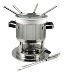 Swissmar Basel 11-Piece Stainless Steel 3-in-1 Fondue Set - Ideal for Melting Cheese, Chocolate, Butter, & More - Perfect for Kitchen Collection & Wedding Gift Giving - 1.6 Quarts / 1.5 Liter